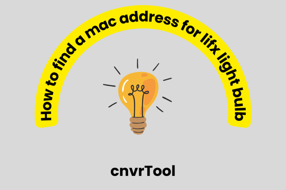 MAC Address for Lifx Light Bulb